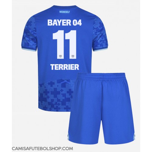 Camisa de time de futebol Bayer Leverkusen Martin Terrier #11 Replicas 3º Equipamento Infantil 2025-26 Manga Curta (+ Calças curtas)